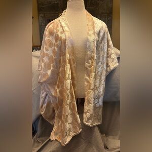 LF Textured Gold and Tan cut velvet Fabric